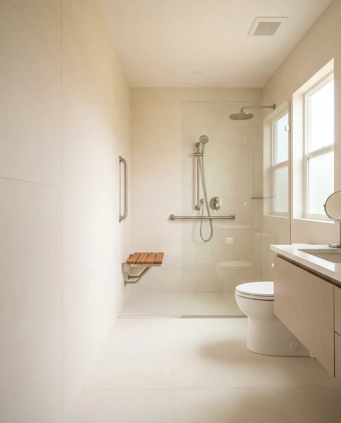 Modern shower fitted by Aqua Douche in place of a bath